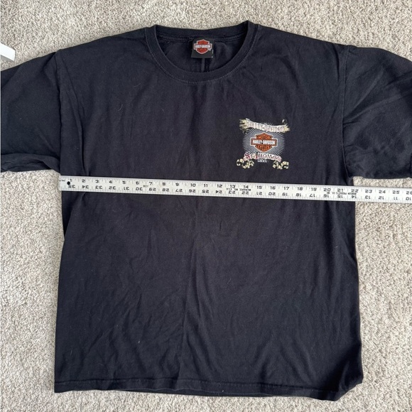 Harley-Davidson Black Short Sleeve Tee from St.Thomas USVI with Tropical Design - Picture 5 of 6
